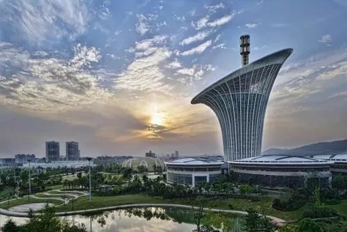 武汉航拍高新开发区的壮观景色